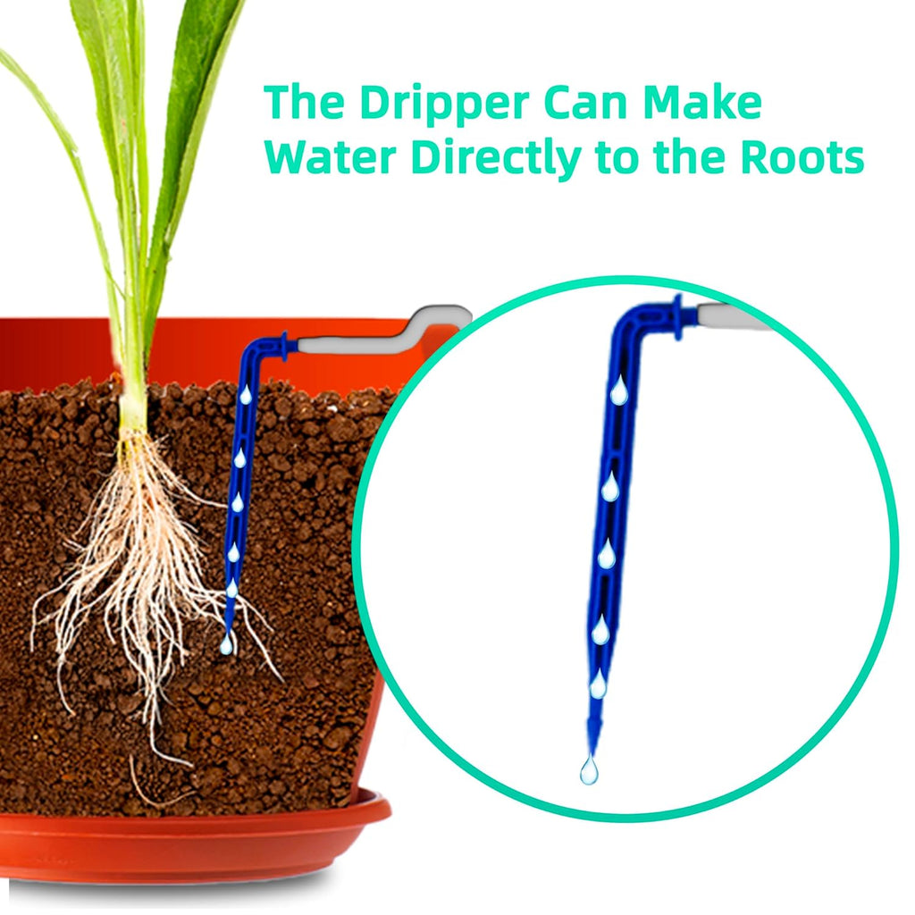 Solar Powered Drip Irrigation System,  Solar Automatic Garden Watering Outdoor Greenhouse Accessories Supported 15 Pots Plants & 6 Timer Modes