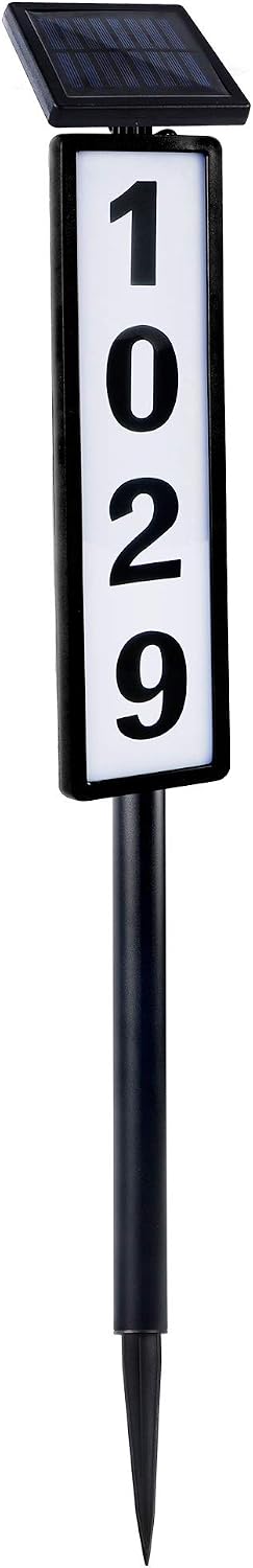 Solar Lighted House Address Numbers Sign
