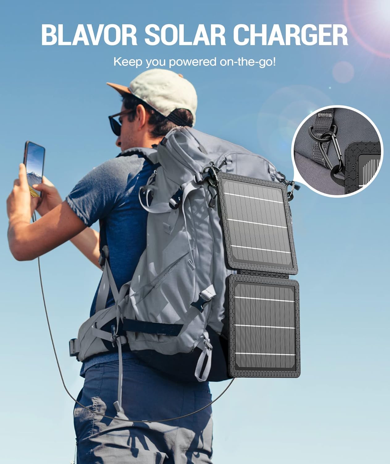 Power Up Anywhere: 10W Portable Solar Charger with Dual USB Outputs - Perfect for Camping, Hiking, and Travel!