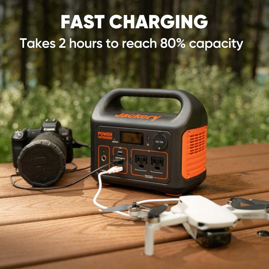 Power Up Anywhere: Jackery Solar Generator 300 with 40W Solar Panel - Perfect for Camping, RVs, and Emergency Blackouts