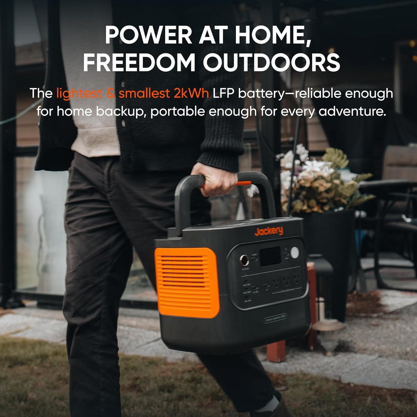 Explorer 2000 V2 Portable Power Station with 2X200W Solar Panels, 2042Wh Lifepo4 Battery, 2200W Solar Generator, 20Ms UPS, USB-C PD 100W Fast Charging for Power Outages, Emergencies, Camping