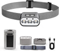 Solar Powered LED Headlamp & Portable Power Bank, 5 Lighting Modes, Motion Sensor, Magnetic Base, Rechargeable Flashlight for Camping, Hiking, Outdoor Emergencies
