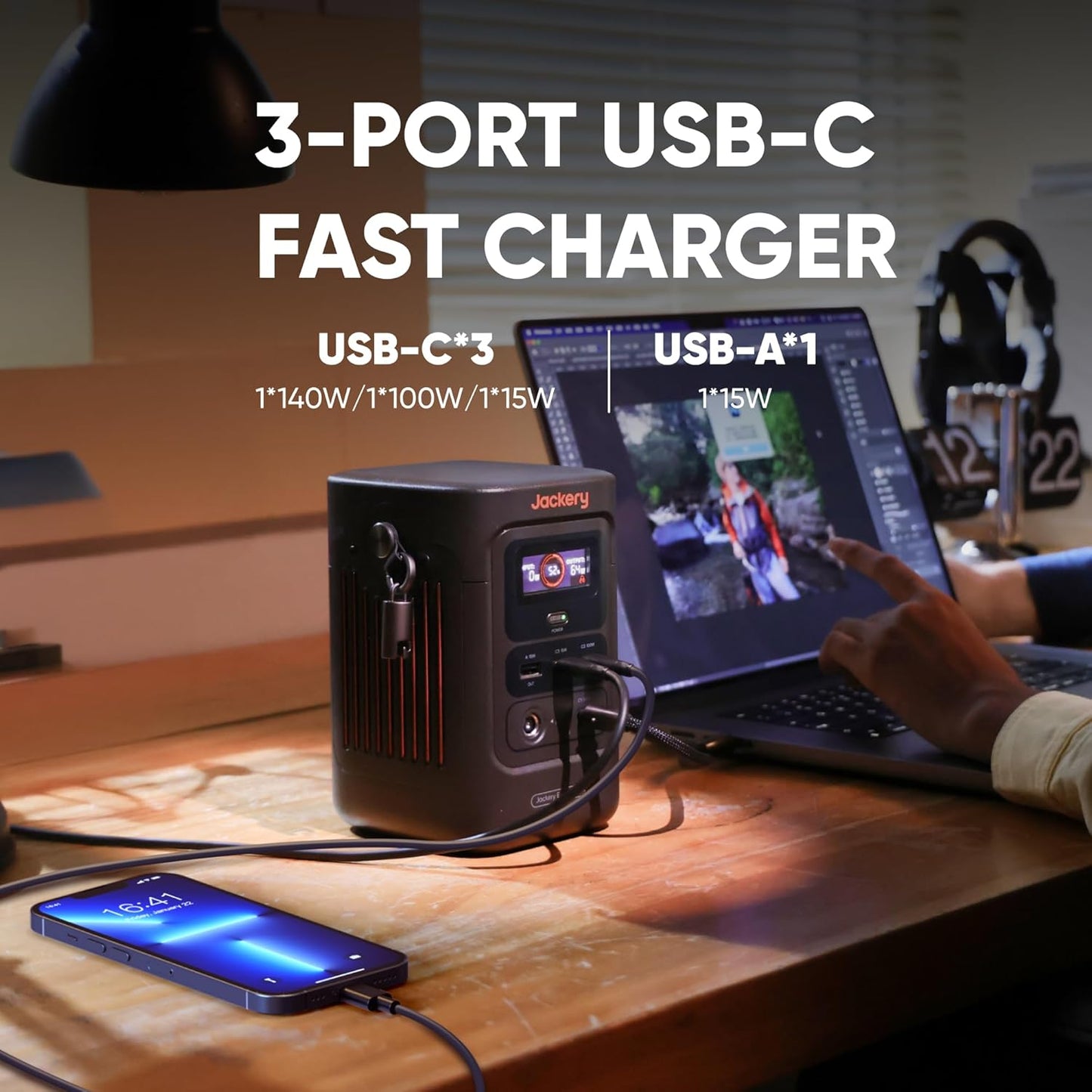 Explorer 240D Power Bank and 40W Solar Panel (80,000Mah), Lifepo4 Battery Portable Power Station, USB-C Cable Included,200W DC Output,1-Hour Fast Charging, Compact for Outdoor, Camping, Travel