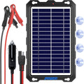 Upgraded 7.5W-Solar-Battery-Trickle-Charger-Maintainer-12V Portable Waterproof Solar Panel Trickle Charging Kit for Car, Automotive, Motorcycle, Boat, Marine, Rv,Trailer, Snowmobile, Etc.