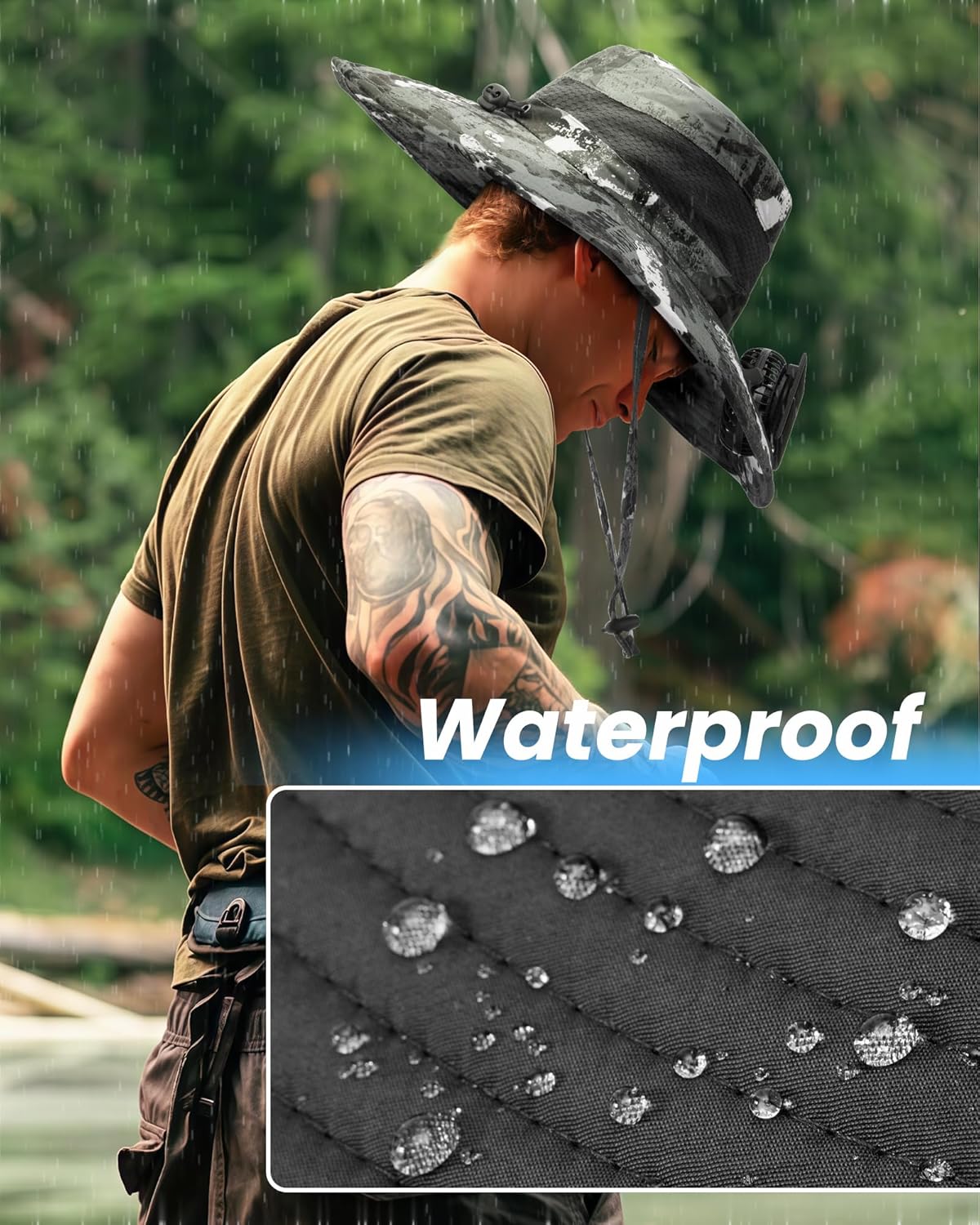 Stay Cool and Protected with Our Solar-Powered Wide Brim Fishing Hat - Ultralight USB Charging Sun Bucket Cap for Women