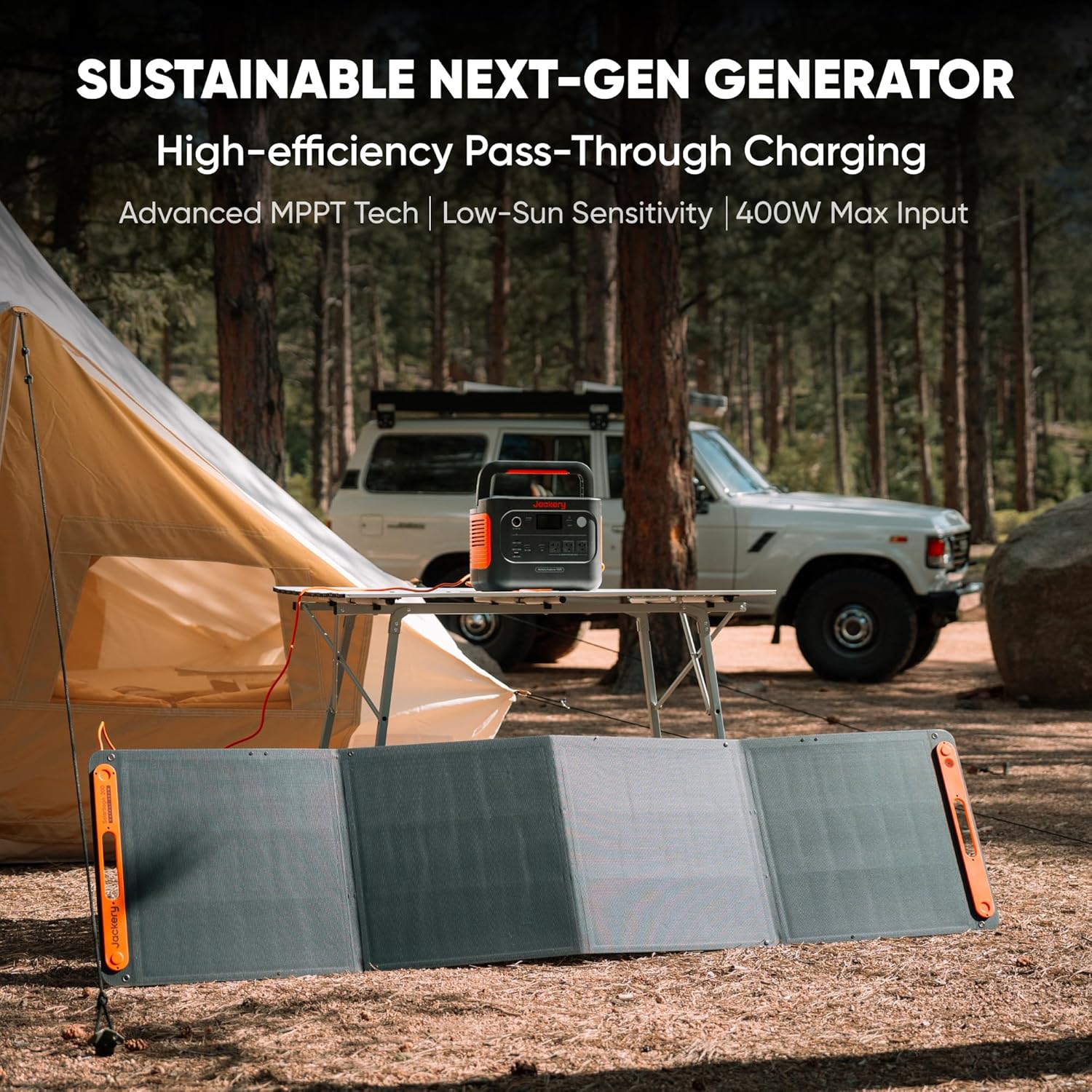 Jackery Solar Generator 1000 V2 with 200W Solar Panel,1070Wh Portable Power Station Lifepo4 Battery,1500W AC/100W USB-C Output, 1Hr Fast Charge for Outdoor,Off-Grid Living,Rv,Emergency
