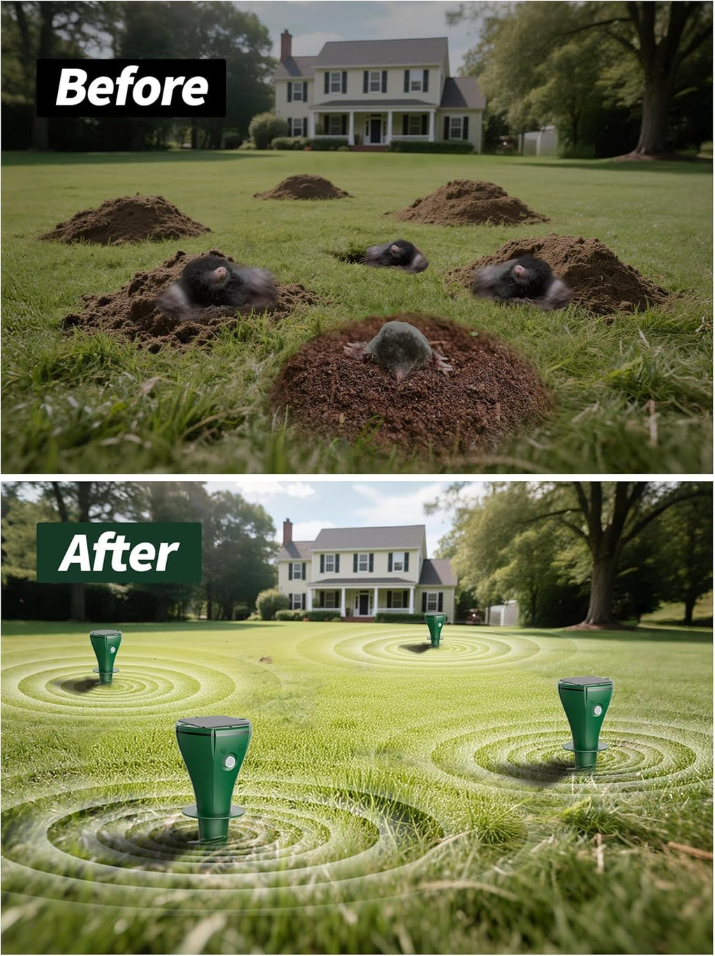 Solar Powered Animal Repellent for Yards