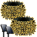 2 Pack Solar String Lights Outdoor Waterproof, 72FT 200 LED Solar String Lights with 8 Lighting Modes, IP65 Waterproof Solar Lights Outdoor for Xmas Garden Party Tree Decor, Warm White