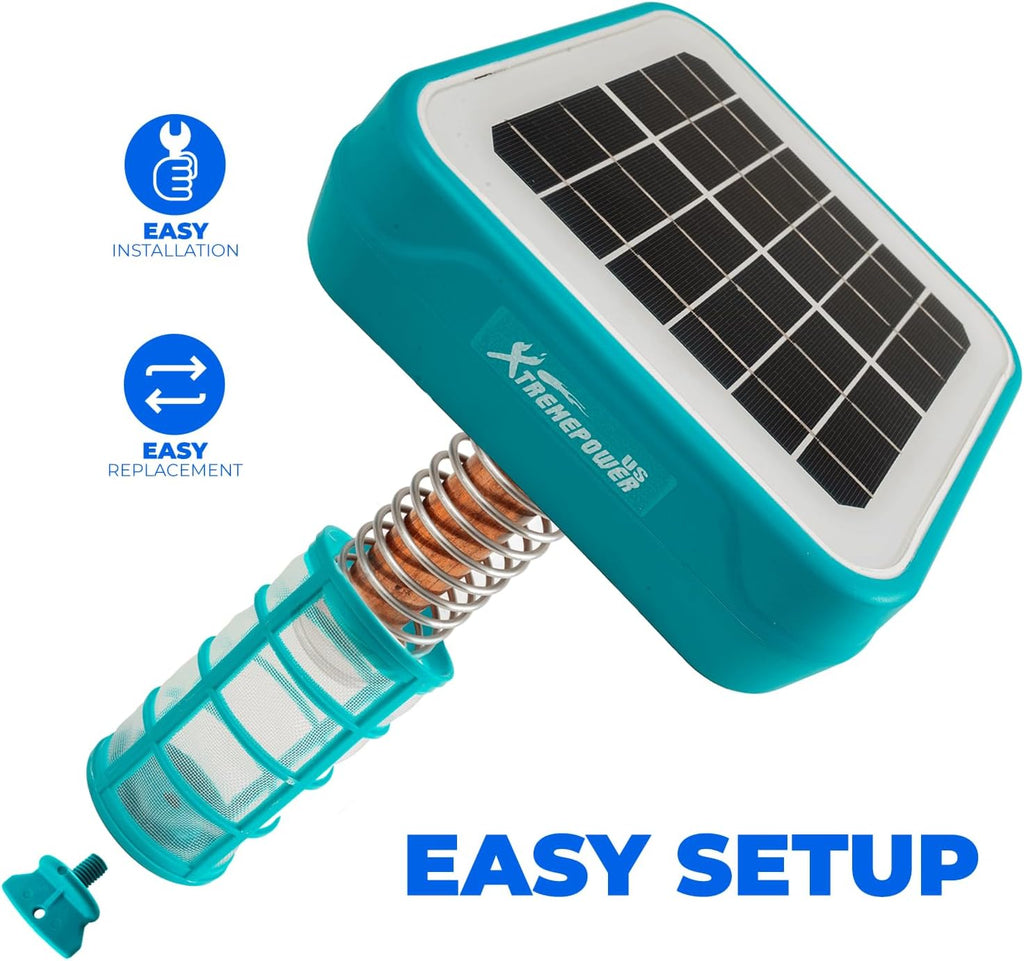 Solar Pool Ionizer - Floating Water Cleaner & Purifier Keeps Water Clear, 85% Less Chlorine, Compatible with Fresh and Salt Water Pools & Spas